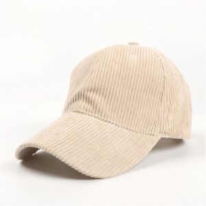Casquette Baseball En Velours Côtelé Kaki