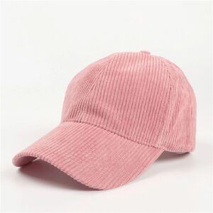 Casquette Baseball En Velours Côtelé Rose