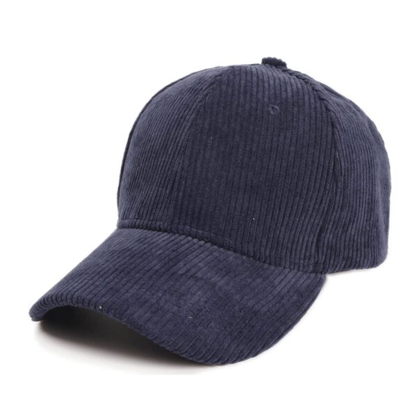 Casquette Baseball En Velours Côtelé Gris Foncé – Image 6