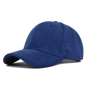 Casquette Vintage En Velours Bleu Navy