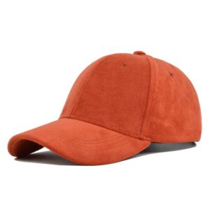 Casquette Vintage En Velours Orange