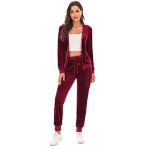 Ensemble Velours Femme Rouge