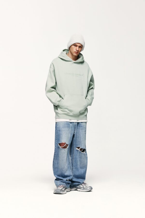 jean denim troué capuche