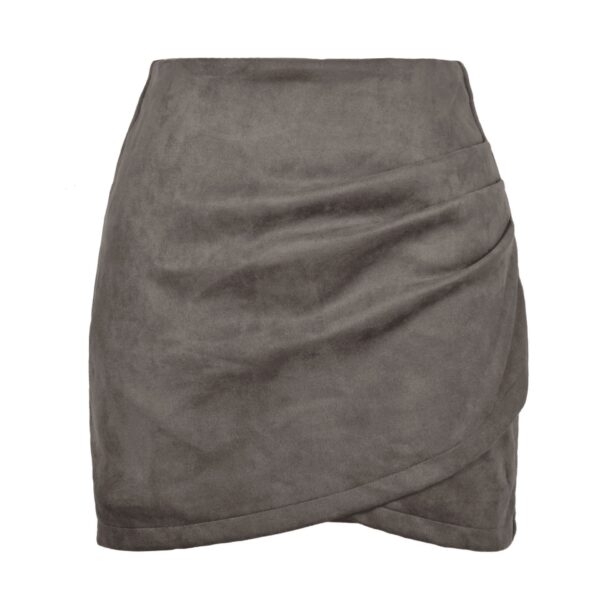 Mini-jupe Drapée En Velours – Image 11