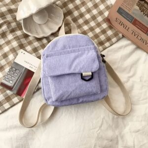 Mini Sac À Dos En Velours Côtelé Mauve
