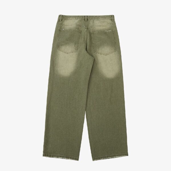 pantalon délavé en denim