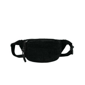 Sac Banane Grande Taille En Velours Côtelé Noir