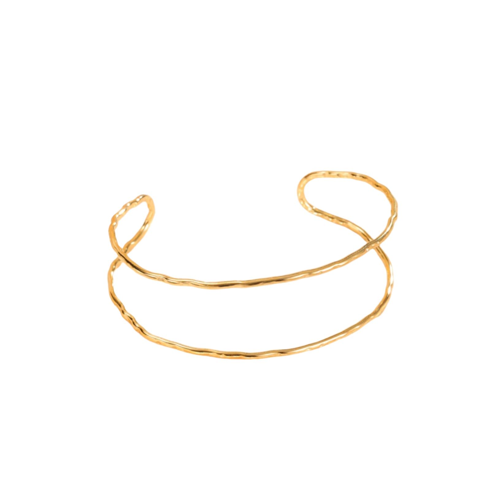 bracelet double anneau texturé