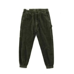 pantalon cargo homme en velours côtelé vert