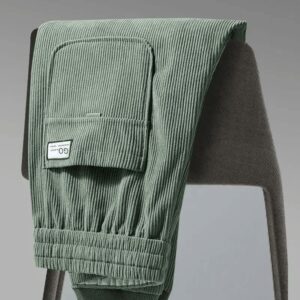 pantalon élastique velours côtelé homme