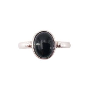 bague onyx noir “camille” – argent 925