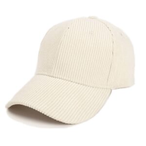 Casquette Baseball En Velours Côtelé Beige